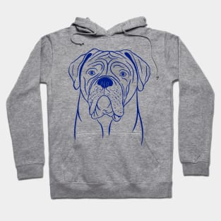 Dogue de Bordeaux (Light Blue and Blue) Hoodie